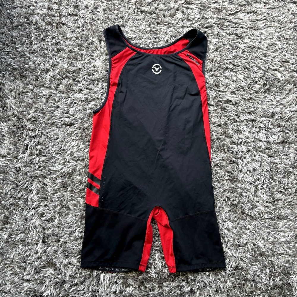 Virus Elevate V2 Singlet Mens 3XL Black Red Weightlifting Wrestling Powerlifting